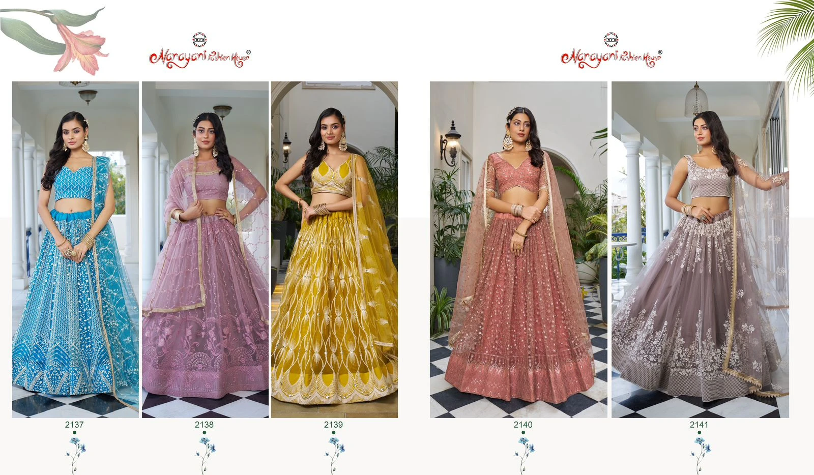Narayani Fashion Kelaya Vol 8 Butterfly Net Wholesale Lehenga Catalog — Wholesale Lehenga, MPA wholesale from Surat - Gallery Image 3